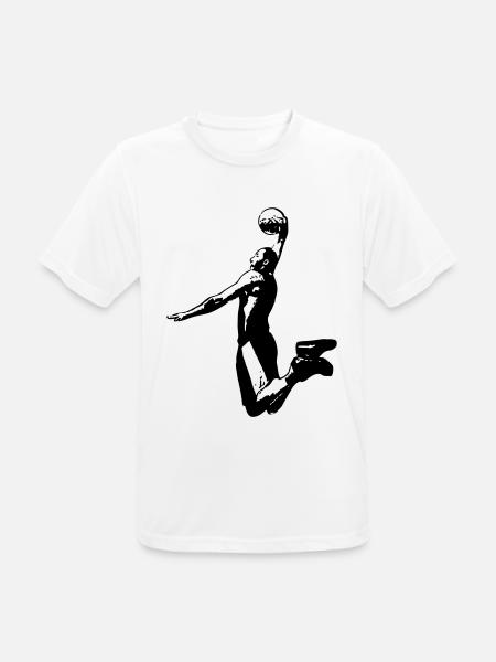 Basketball - Männer T-Shirt atmungsaktiv - Weiß