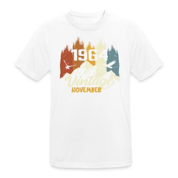 61st birthday - legendary since November 1964 - Men's Breathable T-Shirt - white - Front - AI Model Male 185 dark (185cm)