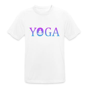 Yoga Namaste - Männer T-Shirt atmungsaktiv - Weiß - Vorne - AI Model Male 185 dark (185cm)