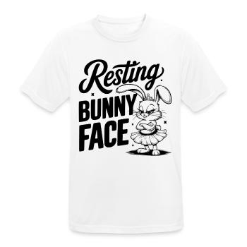 Resting Bunny Face - Männer T-Shirt atmungsaktiv - Weiß - Vorne - AI Model Male 185 dark (185cm)