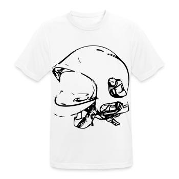 Casque F1 Sapeur Pompier - T-shirt respirant Homme - blanc - Devant - AI Model Male 185 dark (185cm)