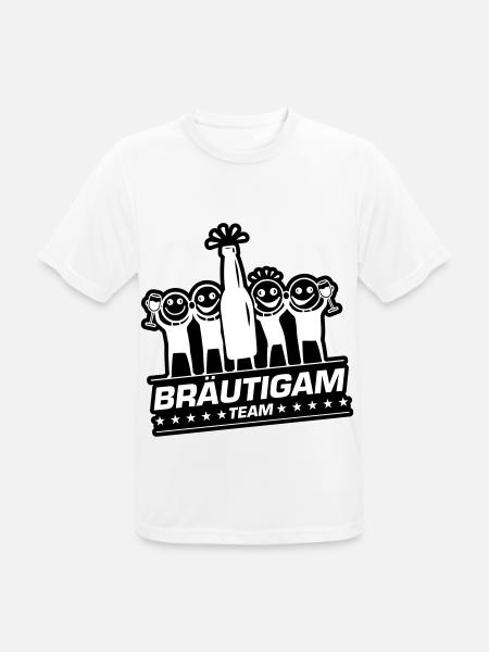 Team Groom Bachelor Wedding - Men's Breathable T-Shirt - white
