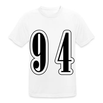 94 Number Symbol - Men's Breathable T-Shirt - white - Front - AI Model Male 185 dark (185cm)