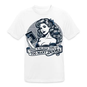 Livre rétro Conception de livre fille pour les lecteurs fréquents - T-shirt respirant Homme - blanc - Devant - AI Model Male 185 dark (185cm)