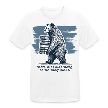 Retro Book Design Funny Book Lover Saying - Men's Breathable T-Shirt - white - Front - AI Model Male 185 dark (185cm)