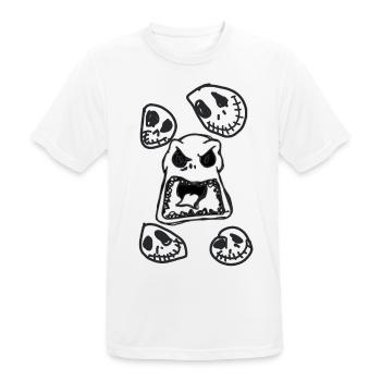 Monster, halloween, skellington,illustration - Männer T-Shirt atmungsaktiv - Weiß - Vorne - AI Model Male 185 dark (185cm)