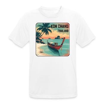Koh Chang - Männer T-Shirt atmungsaktiv - Weiß - Vorne - AI Model Male 185 dark (185cm)