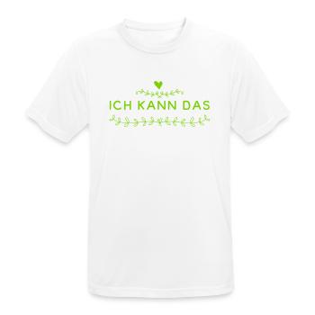 für mich ist das kein Problem - Männer T-Shirt atmungsaktiv - Weiß - Vorne - AI Model Male 185 dark (185cm)