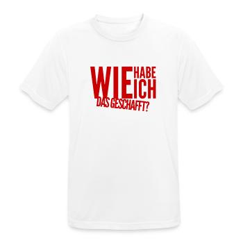 es ist geschafft - Männer T-Shirt atmungsaktiv - Weiß - Vorne - AI Model Male 185 dark (185cm)