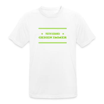 ich liebe positive Gedanken - Männer T-Shirt atmungsaktiv - Weiß - Vorne - AI Model Male 185 dark (185cm)