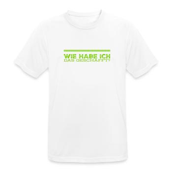 geschafft - Männer T-Shirt atmungsaktiv - Weiß - Vorne - AI Model Male 185 dark (185cm)