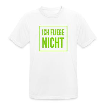 ich habe Flugangst - Männer T-Shirt atmungsaktiv - Weiß - Vorne - AI Model Male 185 dark (185cm)