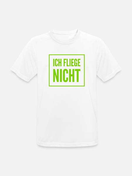 ich habe Flugangst - Männer T-Shirt atmungsaktiv - Weiß