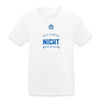 keine Lust zu fliegen - Männer T-Shirt atmungsaktiv - Weiß - Vorne - AI Model Male 185 dark (185cm)