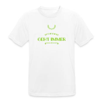 Optimismus ist wunderbar - Männer T-Shirt atmungsaktiv - Weiß - Vorne - AI Model Male 185 dark (185cm)