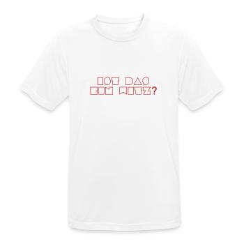 ist das ein Witz? - Männer T-Shirt atmungsaktiv - Weiß - Vorne - AI Model Male 185 dark (185cm)