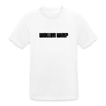hast du Lust? - Männer T-Shirt atmungsaktiv - Weiß - Vorne - AI Model Male 185 dark (185cm)