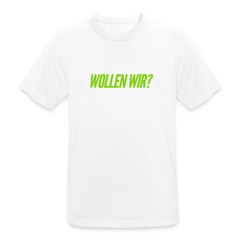 hast du Bock? - Männer T-Shirt atmungsaktiv - Weiß - Vorne - AI Model Male 185 dark (185cm)