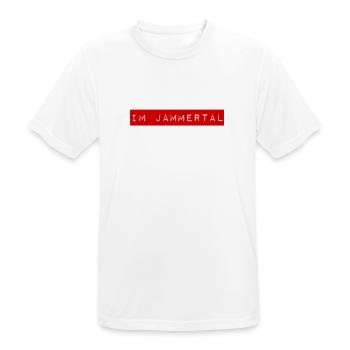ich lebe im Jammertal - Männer T-Shirt atmungsaktiv - Weiß - Vorne - AI Model Male 185 dark (185cm)