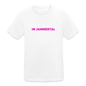 ich befinde mich im Jammertal - Männer T-Shirt atmungsaktiv - Weiß - Vorne - AI Model Male 185 dark (185cm)