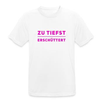 das hat mich tief getroffen - Männer T-Shirt atmungsaktiv - Weiß - Vorne - AI Model Male 185 dark (185cm)
