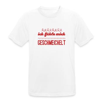 ich fühle mich geschmeichelt - Männer T-Shirt atmungsaktiv - Weiß - Vorne - AI Model Male 185 dark (185cm)