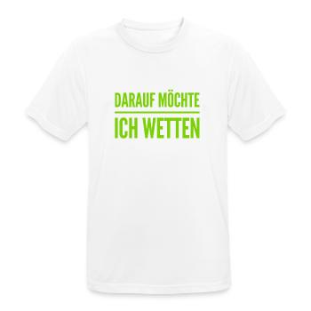 wetten wir? - Männer T-Shirt atmungsaktiv - Weiß - Vorne - AI Model Male 185 dark (185cm)