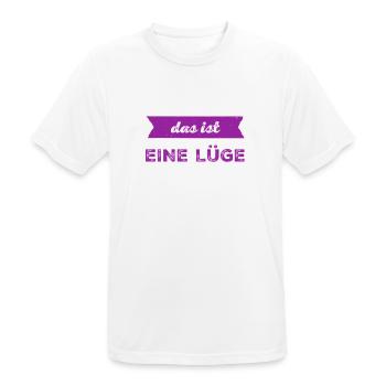 Lügen sind blöd - Männer T-Shirt atmungsaktiv - Weiß - Vorne - AI Model Male 185 dark (185cm)