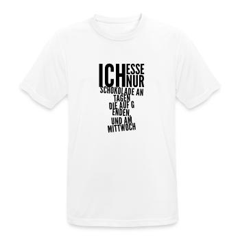 Schokolade ist toll - Männer T-Shirt atmungsaktiv - Weiß - Vorne - AI Model Male 185 dark (185cm)