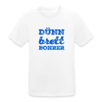 Dünnbrettbohrer - Männer T-Shirt atmungsaktiv - Weiß - Vorne - AI Model Male 185 dark (185cm)