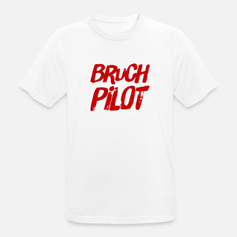 ich bin gerne ein Bruchpilot - Männer T-Shirt atmungsaktiv - Weiß