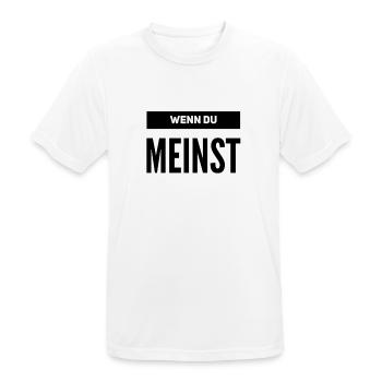 ist mir egal - Männer T-Shirt atmungsaktiv - Weiß - Vorne - AI Model Male 185 dark (185cm)