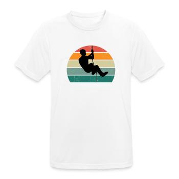 Kletterer Klettererin Bouldern Boulderin Klettern - Männer T-Shirt atmungsaktiv - Weiß - Vorne - AI Model Male 185 dark (185cm)