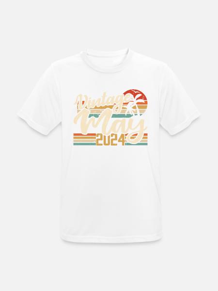 Geburtstag Jahrgang Mai 2024 Geboren im Mai 2024 - Männer T-Shirt atmungsaktiv - Weiß