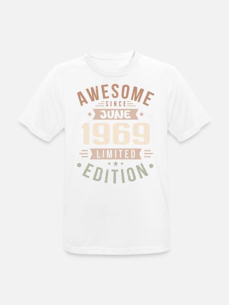 Juni 1969 Geburtstag Juni 1969 Geschenk Juni 1969 - Männer T-Shirt atmungsaktiv - Weiß