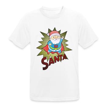 Super-Santa - Männer T-Shirt atmungsaktiv - Weiß - Vorne - AI Model Male 185 dark (185cm)