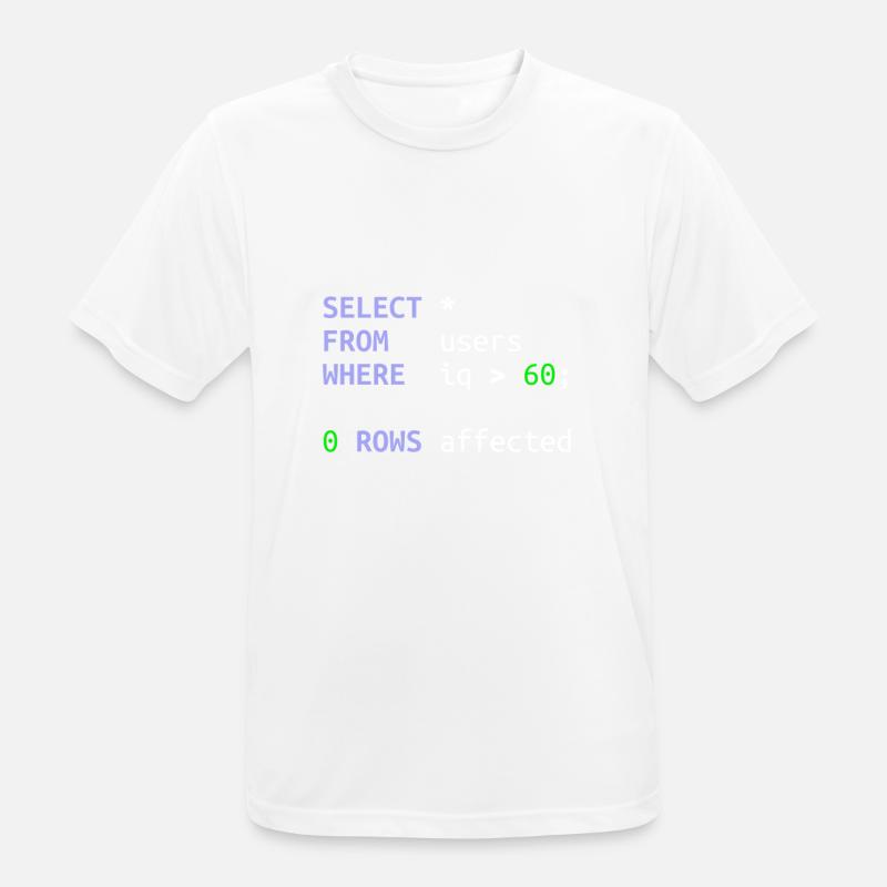 Logiciel développeur SQL Coder Geek Cadeau - T-shirt respirant Homme - blanc