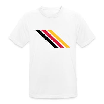 Deutschland Fahne - Männer T-Shirt atmungsaktiv - Weiß - Vorne - AI Model Male 185 dark (185cm)
