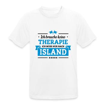 Nur nach Island - Männer T-Shirt atmungsaktiv - Weiß - Vorne - AI Model Male 185 dark (185cm)