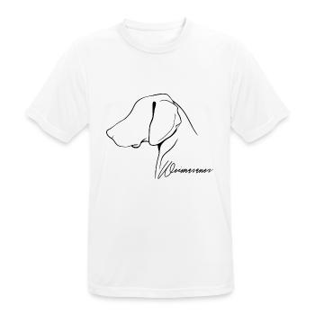 WEIMARANER Profil Chiens Chiens Chiens de chasse Wilsigns - T-shirt respirant Homme - blanc - Devant - AI Model Male 185 dark (185cm)