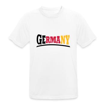 Germany - Männer T-Shirt atmungsaktiv - Weiß - Vorne - AI Model Male 185 dark (185cm)