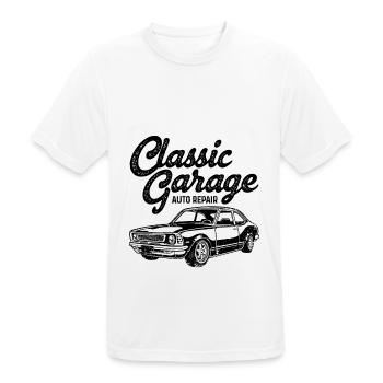 Retro Graphic Car Lover Car Mechanic Vehicle Techn - Men's Breathable T-Shirt - white - Front - AI Model Male 185 dark (185cm)