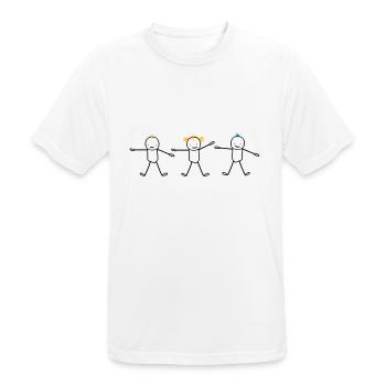 Brüder und Schwestern (anpassbare Haare) - Männer T-Shirt atmungsaktiv - Weiß - Vorne - AI Model Male 185 dark (185cm)