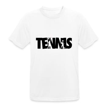 Joueur Drôle Cool Tennis - T-shirt respirant Homme - blanc - Devant - AI Model Male 185 dark (185cm)