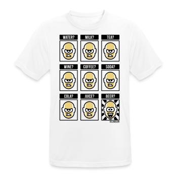 Rien ne vaut une bière ! (buveur de bière drôle POS 3C) - T-shirt respirant Homme - blanc - Devant - AI Model Male 185 dark (185cm)
