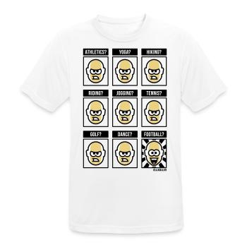 Nothing Beats Football! (Fußballfan / POS / 3C) - Männer T-Shirt atmungsaktiv - Weiß - Vorne - AI Model Male 185 dark (185cm)