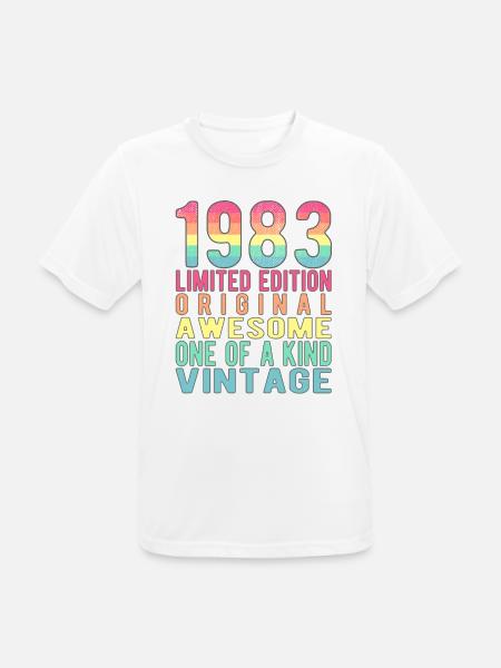 Limited Edition seit 1983 Geburtstag Vintage 1983 - Männer T-Shirt atmungsaktiv - Weiß