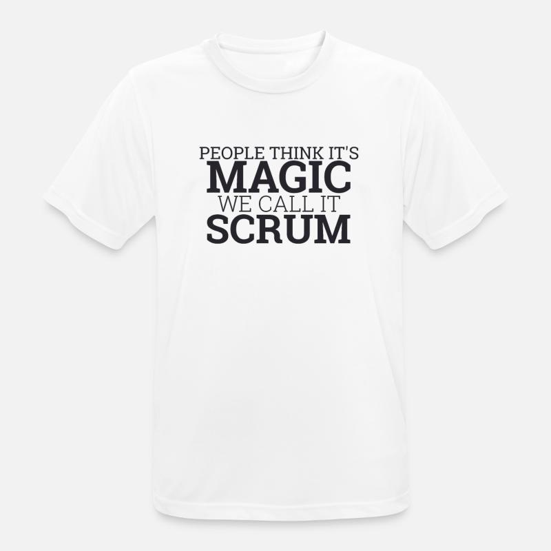 "Scrum Master Magic | " Scrum Master"" - Men's Breathable T-Shirt - white