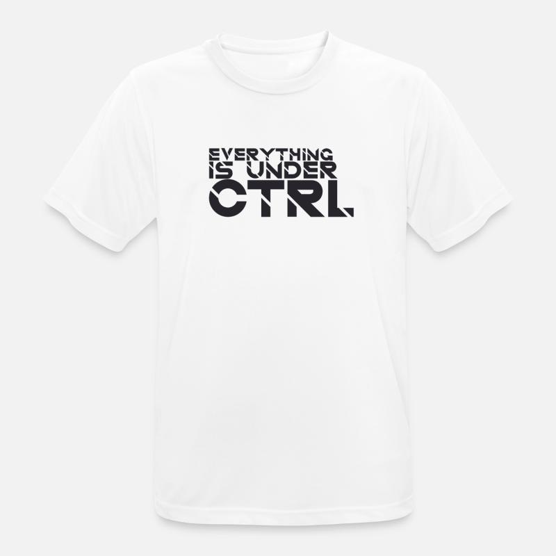 "Everything Ctrl | Computer Science" - Men's Breathable T-Shirt - white