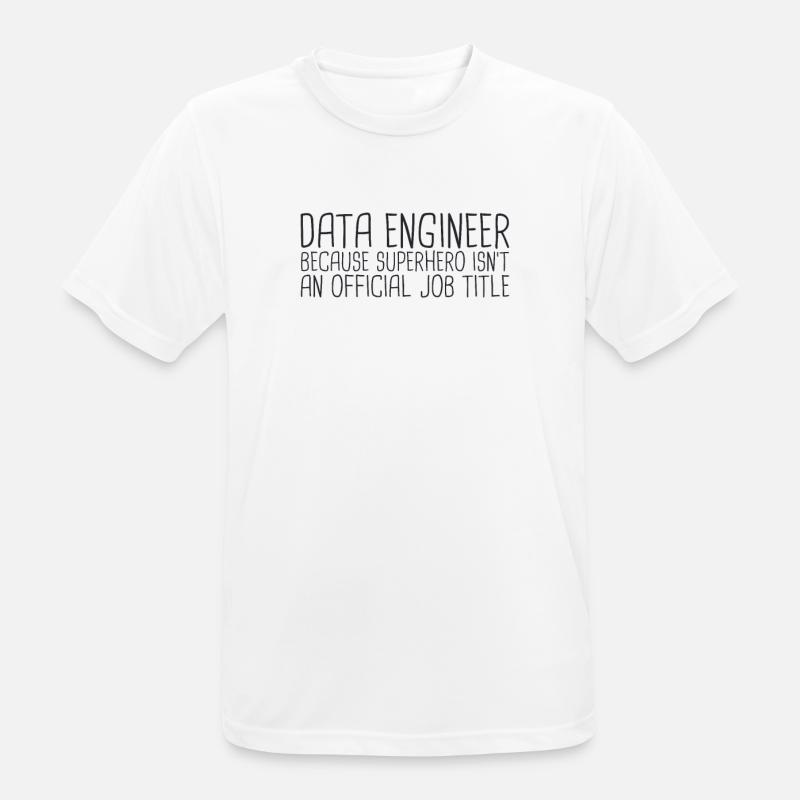"Data Engineer Superhero | Data Scientist" - Männer T-Shirt atmungsaktiv - Weiß